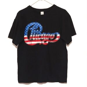 2018 Chicago Men's Black Short Sleeved Graphic Band Tour T-shirt EUC Size M